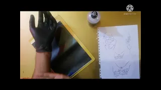 طريقة رسم الوشم وطبعه على الجسم  تجهيزات بلاك تاتو ٠٧٧١٤٤٤٣٥٤٦ دندنها