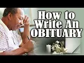 How To Write A Funeral Obituary