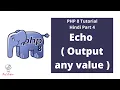 PHP 8 Tutorial Hindi Part 4 Echo Output any value The Test Coder