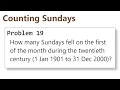 Project Euler Problem 19