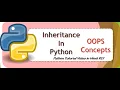INHERITANCE in Python in hindi Object Oriented Programming in Python in Hindi