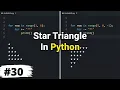 Python Pattern Printing Increasing Decreasing Star Triangle Python Complete Course