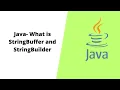 10 Java StringBuffer and StringBuilder