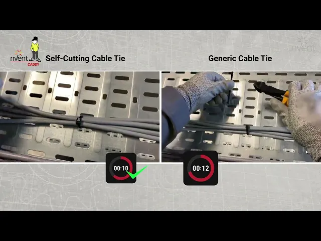 nVent CADDY Self-Cutting Cable Tie - Comparison Video