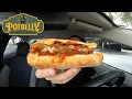 Eating PotBelly s Pizza Melt Sandwich