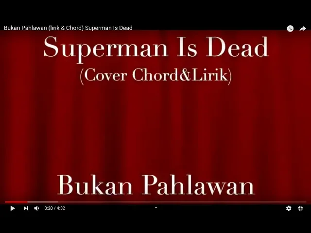 Download MP3 Bukan Pahlawan (lirik & Chord) - SID / Superman Is Dead