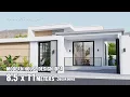 8 5 x 11 Meters Beautiful 2 Bedroom House Design Modern Floor Plan