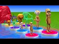 Download Lagu Long Slide Game With Cow Elephant Gorilla Hippopotamus Tiger 3d Animal Game Funny 3d Animals