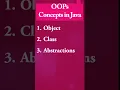 OOPs Concepts in Java