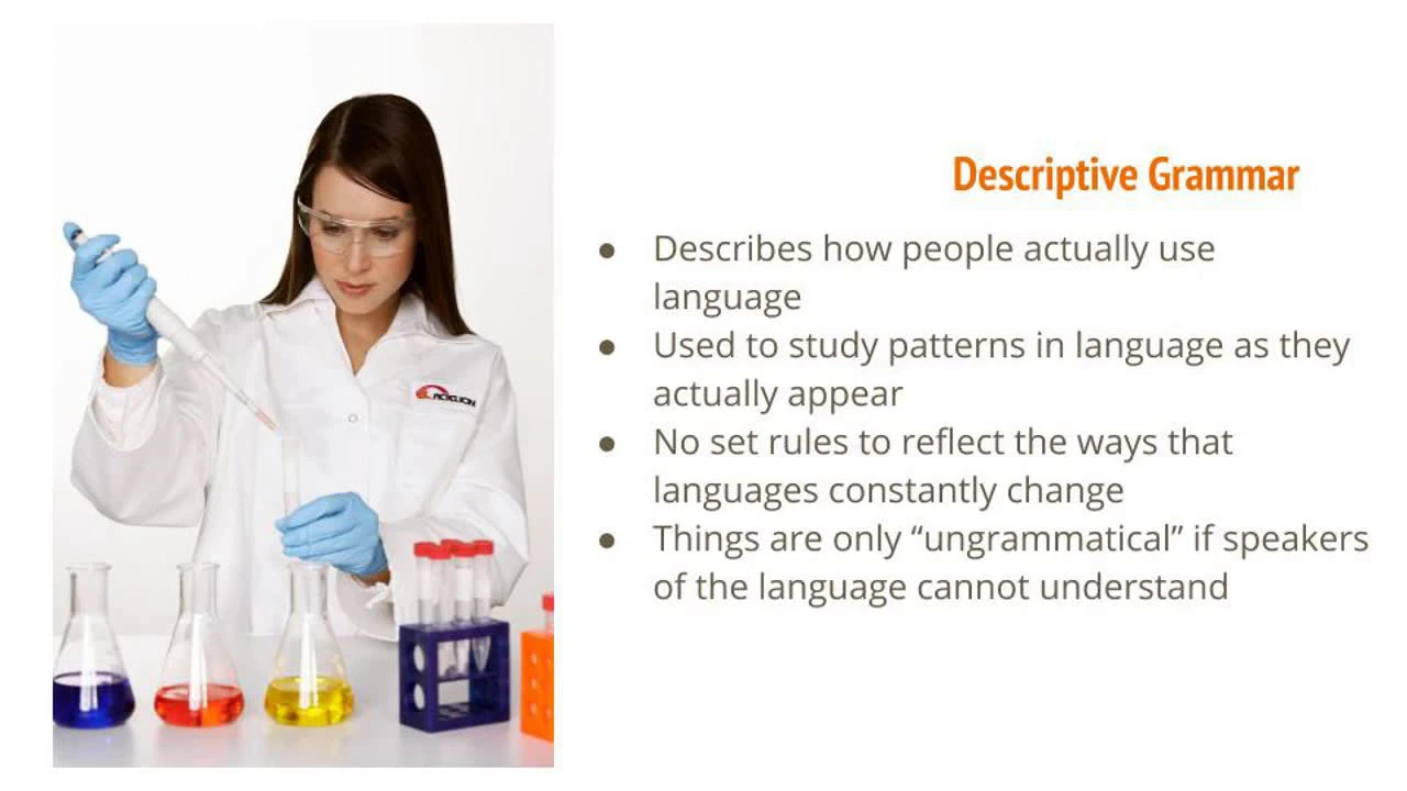 Prescriptive vs Descriptive Grammar | Linguistics 101