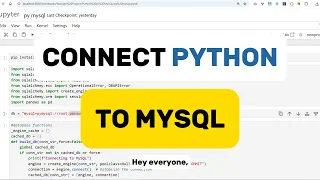 Connect Python to MySQL Using SQLAlchemy Pandas Insert Select Upsert