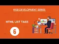 HTML CSS Tutorial for Beginners 6 html list tags