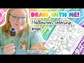 Draw With Me - Cute Halloween Coloring Page