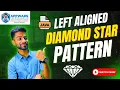 Left-Aligned Diamond Star Pattern in Java Java Pattern Programs Tutorial