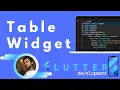 How to use Table Widget - Flutter Tutorials for beginners in