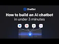 Build Your AI ChatBot in Under 3 Minutes