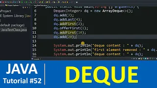 Java Tutorial - Java Deque Interface with Examples Collections