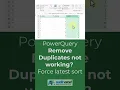 Remove duplicates NOT working in Power Query