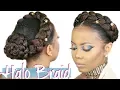 HOW TO FAUX HALO BRAID TUTORIAL CROWN BRAID W KANEKALON HAIR 4C NATURAL HAIRSTYLE TASTEPINK