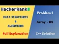 Array-DS Hackerrank Solution Problem Solving Data Structures - Arrays C Solution