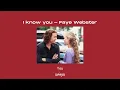 [thaisub] I know you - Faye Webster // แปลเพลง
