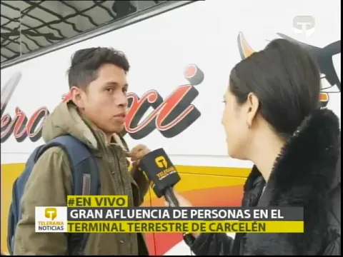Gran afluencia de personas en el terminal terrestre de Carcelén