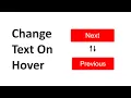 Change Button Text on Hover Using HTML CSS JavaScript