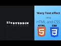 How to make a Wavy Text Animation using HTML and CSS