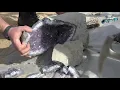 Jerma985 - The wild Archaeologist demonstrates his hammer rock busting on a absolute huge rock