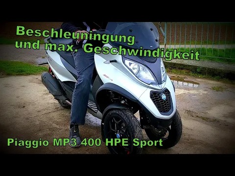 Download MP3 Piaggio MP3 400 HPE Sport - Beschleunigung und maximale Geschwindigkeit