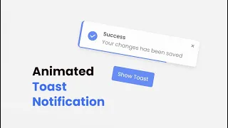 Animated Toast Notification with Progress Bar in HTML CSS JavaScript