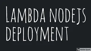 AWS Lambda Creating Deployment Package nodejs