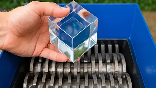 what happens when you shred a solid glass cube