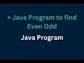 Java Program to check even and odd number If else statement example language for beginners