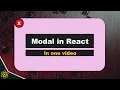 How To Create Modal in React Js using React Portals complete