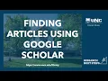 Finding Articles Using Google Scholar