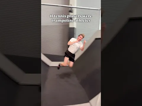 If Tennis Players Were Trampoline Athletes 😭 #shorts #flips #adrenaline #sports #youtubeshorts
