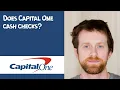 Does Capital One cash checks
