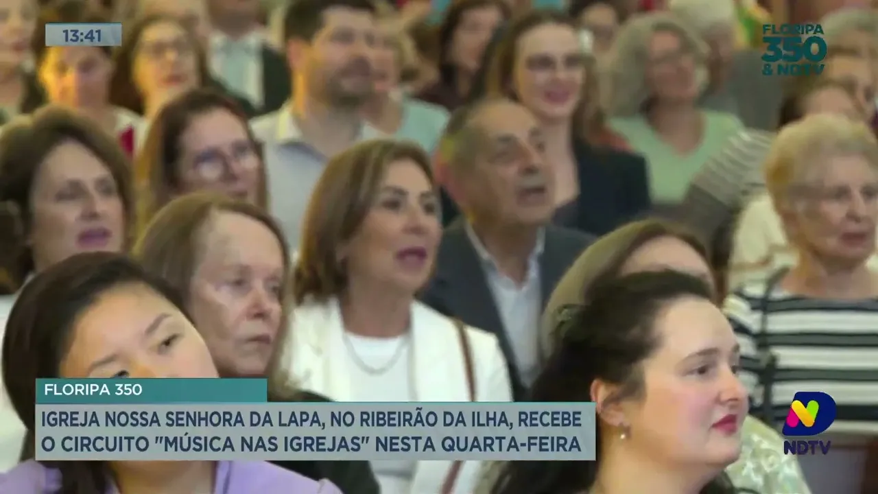 Igreja nossa Senhora da Lapa, no Ribeirão da Ilha, recebe o circuito "Música nas Igrejas"
