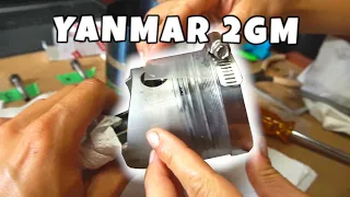 Yanmar 2GM Engine Rebuild: How to INSTALL PISTONS | JOURNAL BEARING clearance (Part 6)