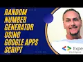 Random Number Generator using Google Apps Script