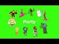 Animated Party GIF Green Screen Pack Free Download