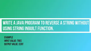 Reverse a String in java String Builder QA Automation java code interview