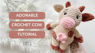 Crochet Cow Tutorial Part 1 l FREE Crochet Pattern