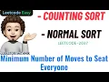 Minimum Number of Moves to Seat Everyone Counting Sort Sort Leetcode 2037 codestorywithMIK