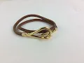 Hermes Jumbo Gold-tone Brown Leather GP Bracelet
