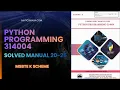 PYTHON PROGRAMMING 314004 SOLVED PRACTICAL 21-25 MSBTE KSCHEME COMPUTER ENGINEERING