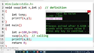 call by value program in c learn coding