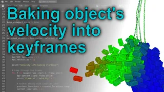 Baking object s velocity into keyframes with python script in Blender 2 93