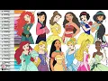 Disney Princess Coloring Book Compilation Princesses Tiana Mulan Ariel Aurora Jasmine Belle